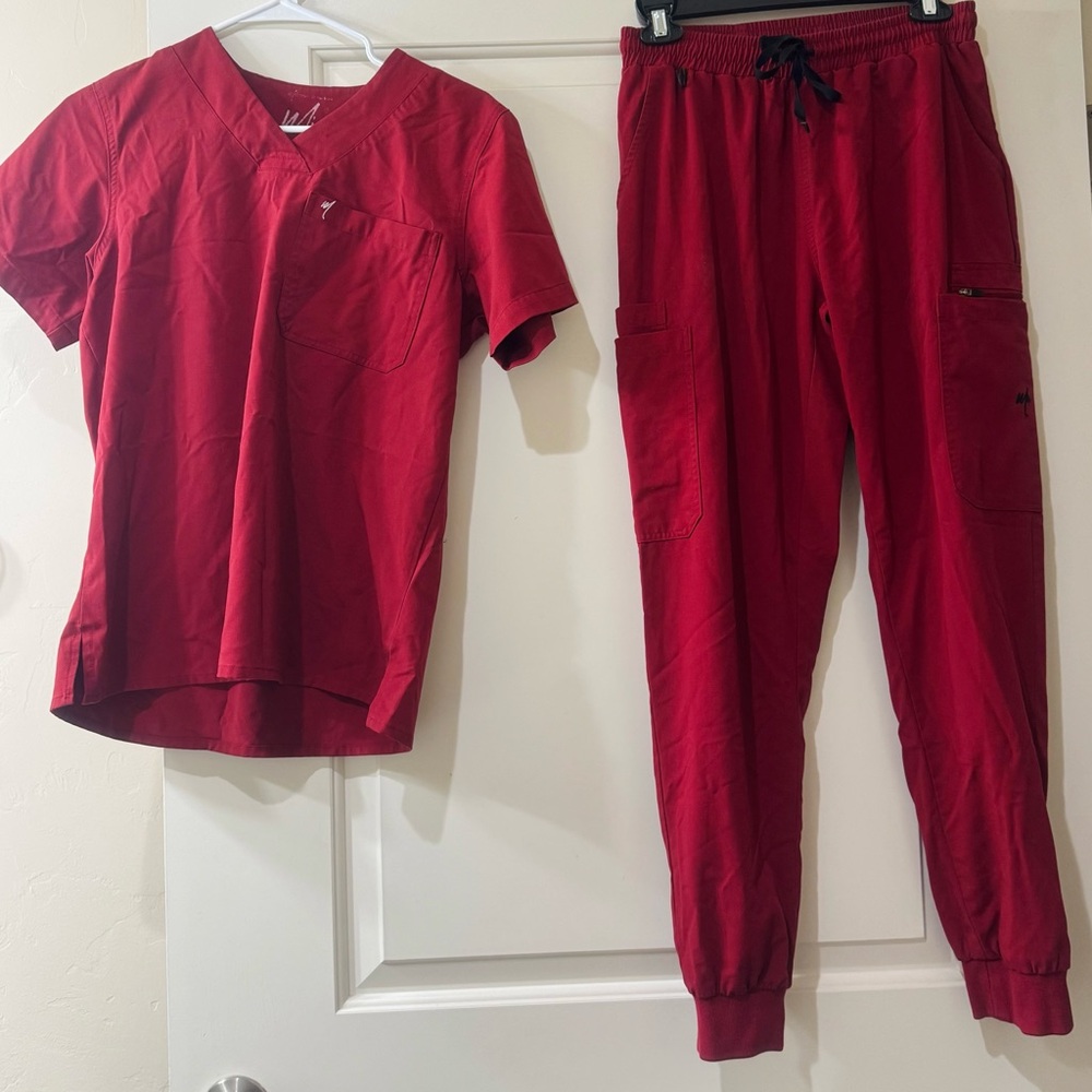 MIM Red Women's Scrub Set